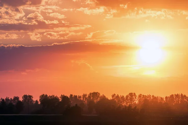 Sonne Himmel Wolken Bei Schönem Sonnenuntergang — Stockfoto