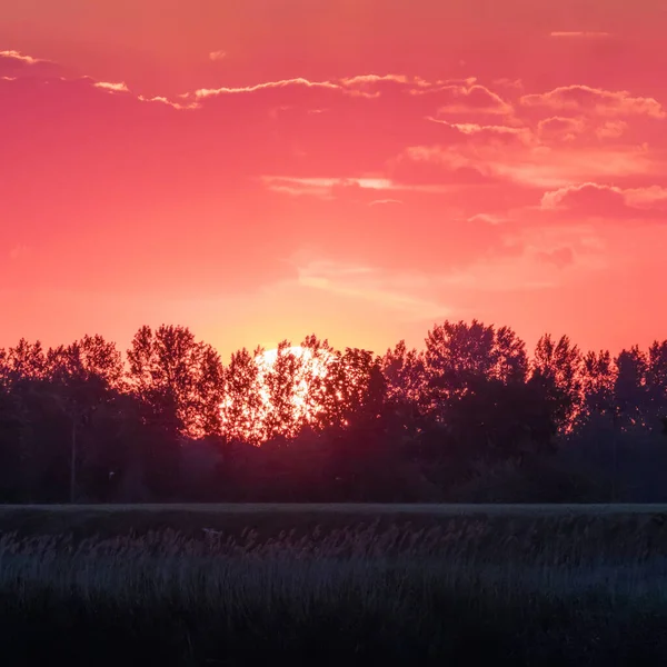 Sonne Himmel Wolken Bei Schönem Sonnenuntergang — Stockfoto