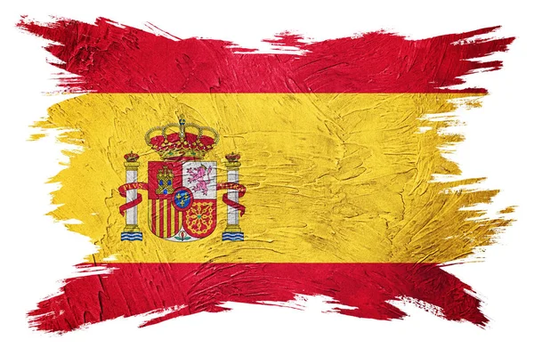 Grunge Spain Flag Spain Flag Grunge Texture Brush Stroke — Stock Photo, Image