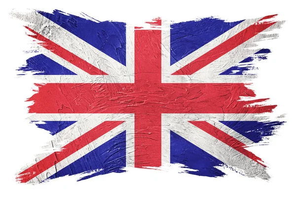 Grunge Bandeira Grã Bretanha Union Jack Bandeira Com Textura Grunge — Fotografia de Stock
