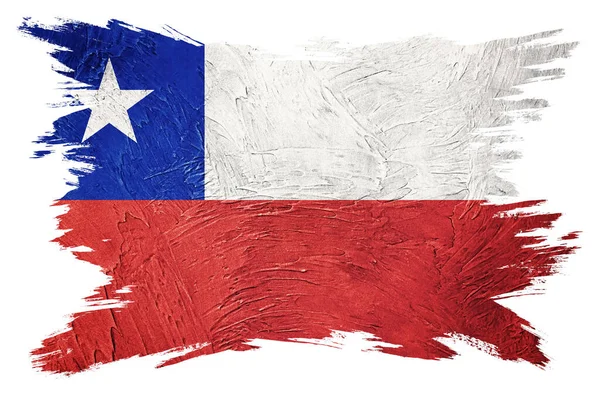 Grunge Chile Flag Chilean Flag Grunge Texture Brush Stroke — Stock Photo, Image