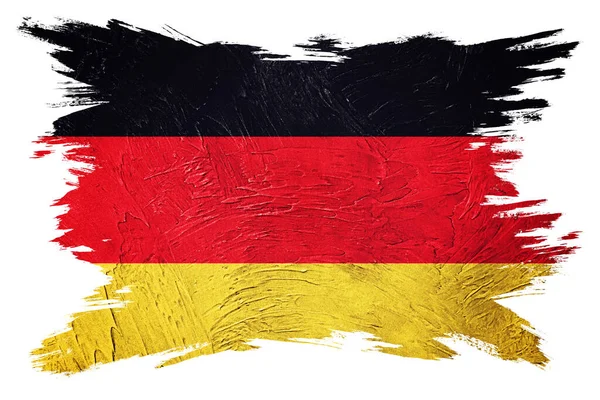 Grunge Bandera Alemania Bandera Alemana Con Textura Grunge Pincelada —  Fotos de Stock