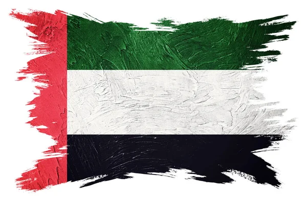 Гранж Флаг Оаэ Флаг Объединенных Арабских Эмиратов Гранж Текстурой Мазок — стоковое фото