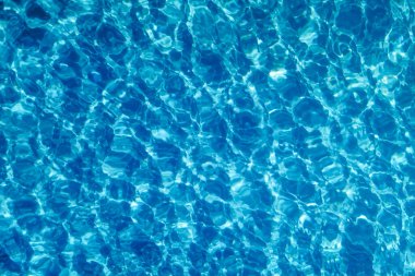 Mavi Dalgalı Su Arkaplanı, Yüzen Havuz Suyu Güneş Yansıması
