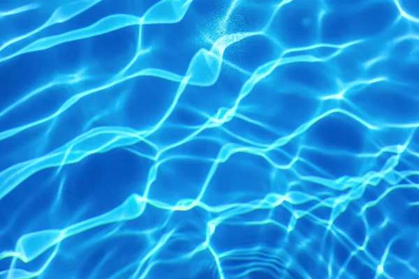 Blue Ripple Water Hintergrund Swimming Pool Wasser Sonnenreflexion — Stockfoto