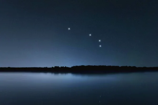양자리 밤하늘 은하단 스페이스 — 스톡 사진