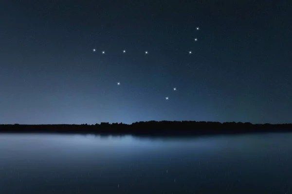Constelación Estrellas Capricornus Cielo Nocturno Racimo Estrellas Espacio Profundo Constelación — Foto de Stock