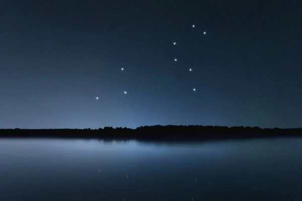 Constelación Estrellas Leo Cielo Nocturno Racimo Estrellas Espacio Profundo Constelación — Foto de Stock