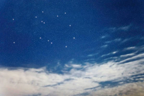 Constelación Estrellas Pegaso Cielo Nocturno Racimo Estrellas Espacio Profundo Constelación — Foto de Stock