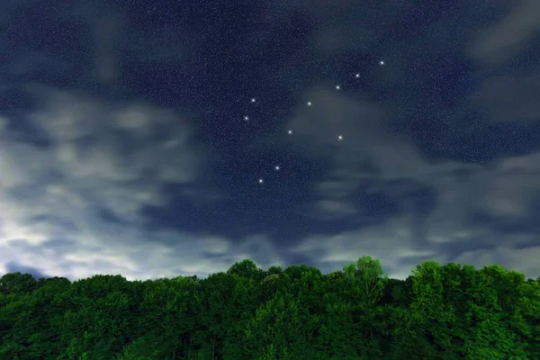 Constelación Estrellas Grus Cielo Nocturno Racimo Estrellas Espacio Profundo Constelación — Foto de Stock