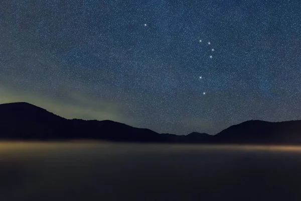 Constelación Estrellas Horologium Cielo Nocturno Racimo Estrellas Espacio Profundo Constelación — Foto de Stock