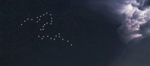 Constelación Estrellas Eridanus Cielo Nocturno Racimo Estrellas Espacio Profundo Constelación — Foto de Stock