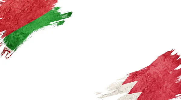 Vlajky Běloruska Velšsky Bílém Pozadí — Stock fotografie