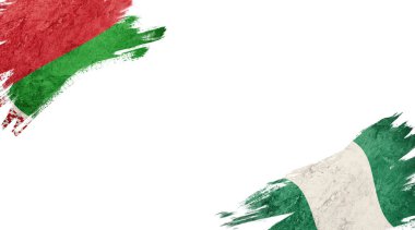 Beyaz sırt grubunda Belarus ve Nijerya bayrakları