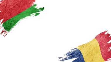 Beyaz sırt grubunda Belarus ve Romanya bayrakları