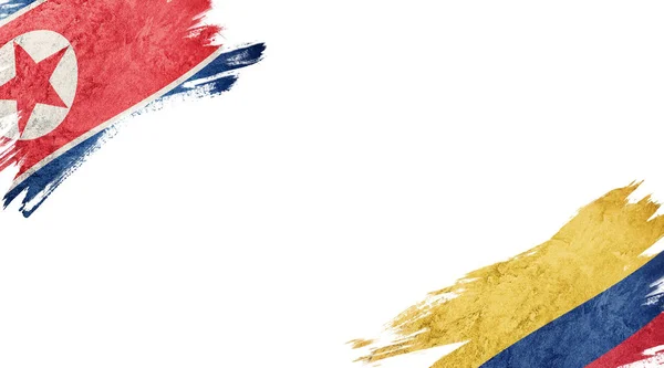Флаги Кндр Колумбии Белой Спине — стоковое фото