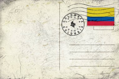 Colombia Cucuta Old Style Mail Envelope with Flag and Postmark