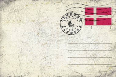 Denmark Odense Old Style Mail Envelope with Flag and Postmark