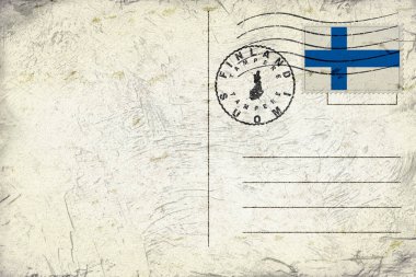 Finland Tampere Old Style Mail Envelope with Flag and Postmark