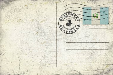 Guatemala Guatemala City Old Style Mail Envelope with Flag and Postmark