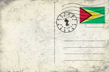 Guyana Scripps Old Style Mail Envelope with Flag and Postmark