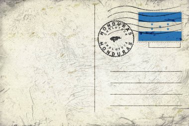 Honduras Choluteca Old Style Mail Envelope with Flag and Postmark