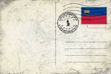 Liechtenstein Eschen Old Style Mail Envelope with Flag and Postmark