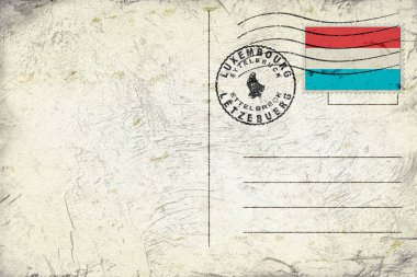 Luxembourg Ettelbruck Old Style Mail Envelope with Flag and Postmark