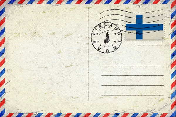 Finland Vantaa Vintage Air Mail Envelope with Flag and Postmark