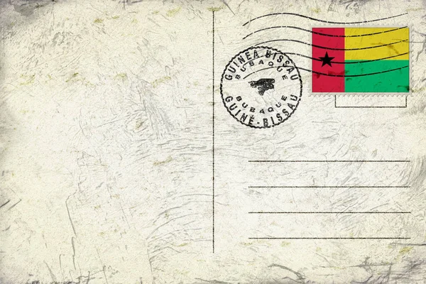 Guinea Bissau Bubaque Old Style Mail Envelope with Flag and Postmark