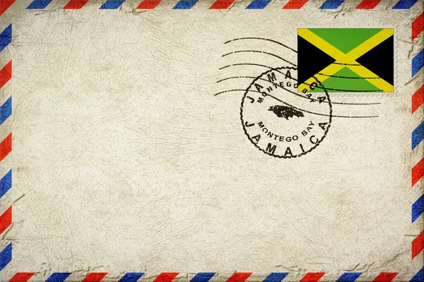 Jamaica Montego Bay Vintage Air Mail Envelope with Flag and Postmark