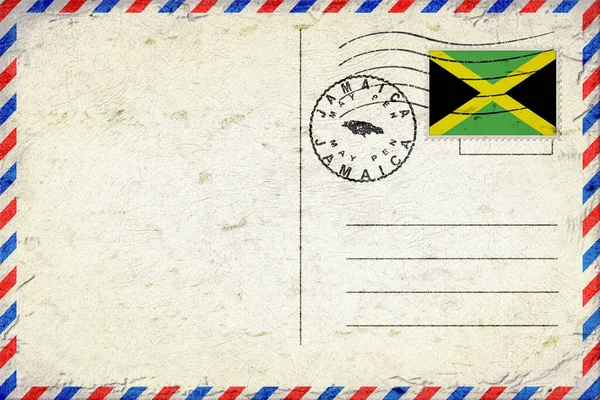 Jamaica May Pen Vintage Air Mail Envelope with Flag and Postmark