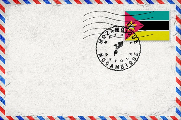 Mozambik Matola Bayrak ve Posta Damgalı Vintage Hava Posta Zarfı