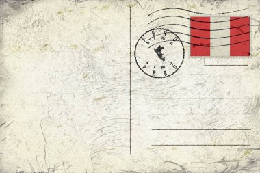 Peru Lima Yuvarlak Mühür Haritası Tasarımı