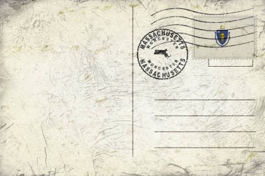 Massachusetts Worcester Yuvarlak Mühür Harita Tasarımı