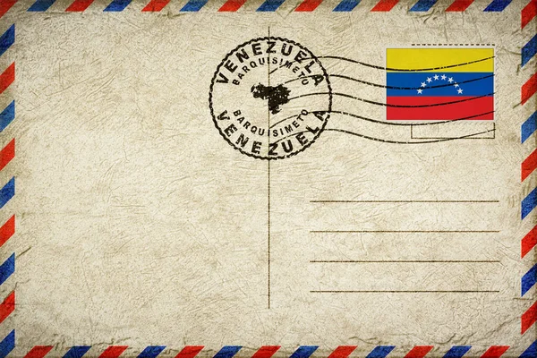 Venezuela Barquisimeto Bayrak ve Posta Damgalı Vintage Hava Postası