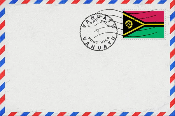 Vanuatu Limanı Vila Vintage Hava Posta Zarfı Bayrak ve Posta Damgalı
