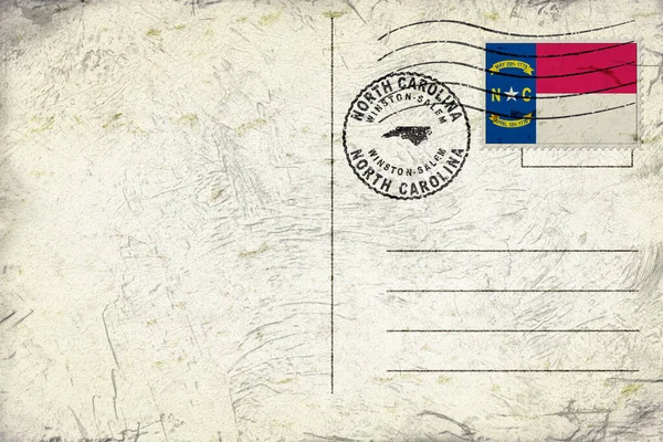 Kuzey Carolina Winston Salem Yuvarlak Mühür Haritası Tasarımı