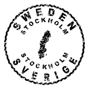 İsveç Stockholm Yuvarlak Mühür Haritası Tasarımı