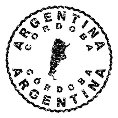 Arjantin Cordoba Yuvarlak Mühür Harita Tasarımı