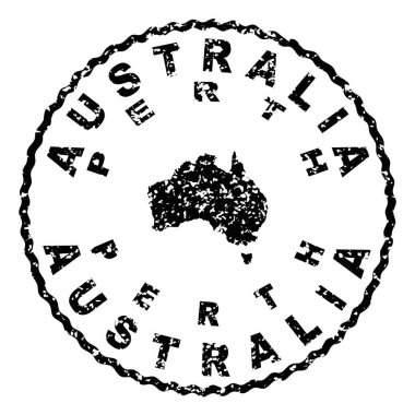 Avusturalya Perth Yuvarlak Mühür Harita Tasarımı