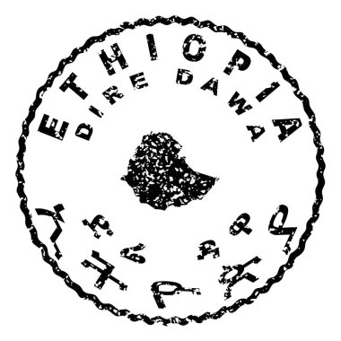 Etiyopya Dire Dawa Yuvarlak Mühür Haritası Tasarımı