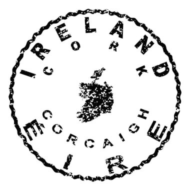 İrlanda Mantar Yuvarlak Mühür Haritası Tasarımı