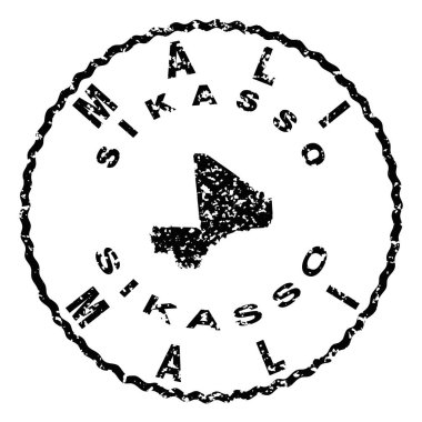 Mali Sikasso Yuvarlak Mühür Harita Tasarımı