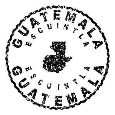 Guatemala Escuintla Yuvarlak Mühür Harita Tasarımı