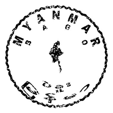 Myanmar Bago Yuvarlak Mühür Harita Tasarımı