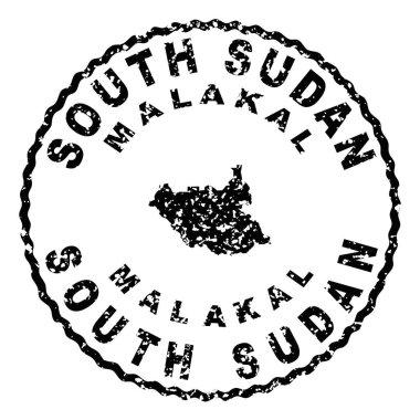 Güney Sudan Malakal Yuvarlak Mühür Haritası Tasarımı