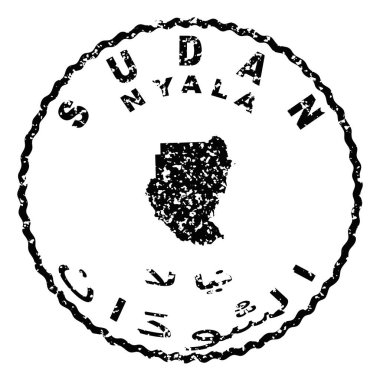 Sudan Nyala Yuvarlak Mühür Harita Tasarımı