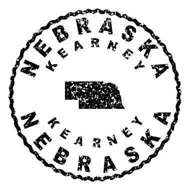 Nebraska Kearney Yuvarlak Mühür Harita Tasarımı