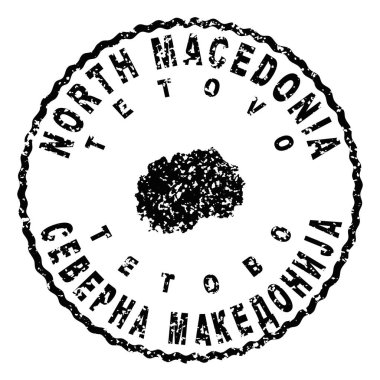 Kuzey Makedonya Kalkandelen Yuvarlak Mühür Tasarımı